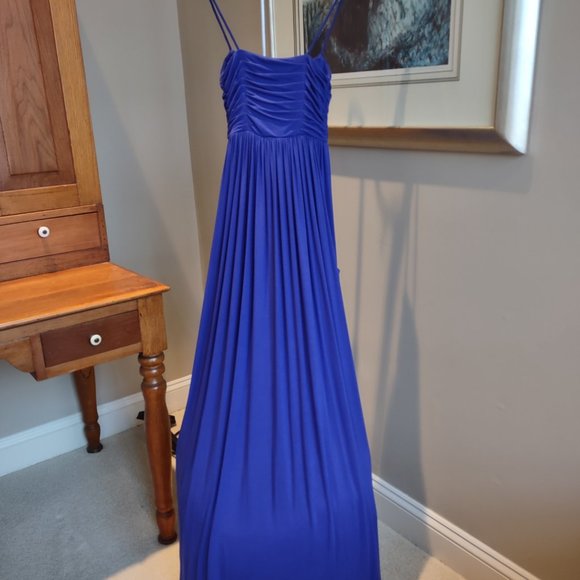 GUESS By Marciano Purple / Blue Elastic Top Size Small Maxi Dress w/ Pockets - Picture 5 of 10